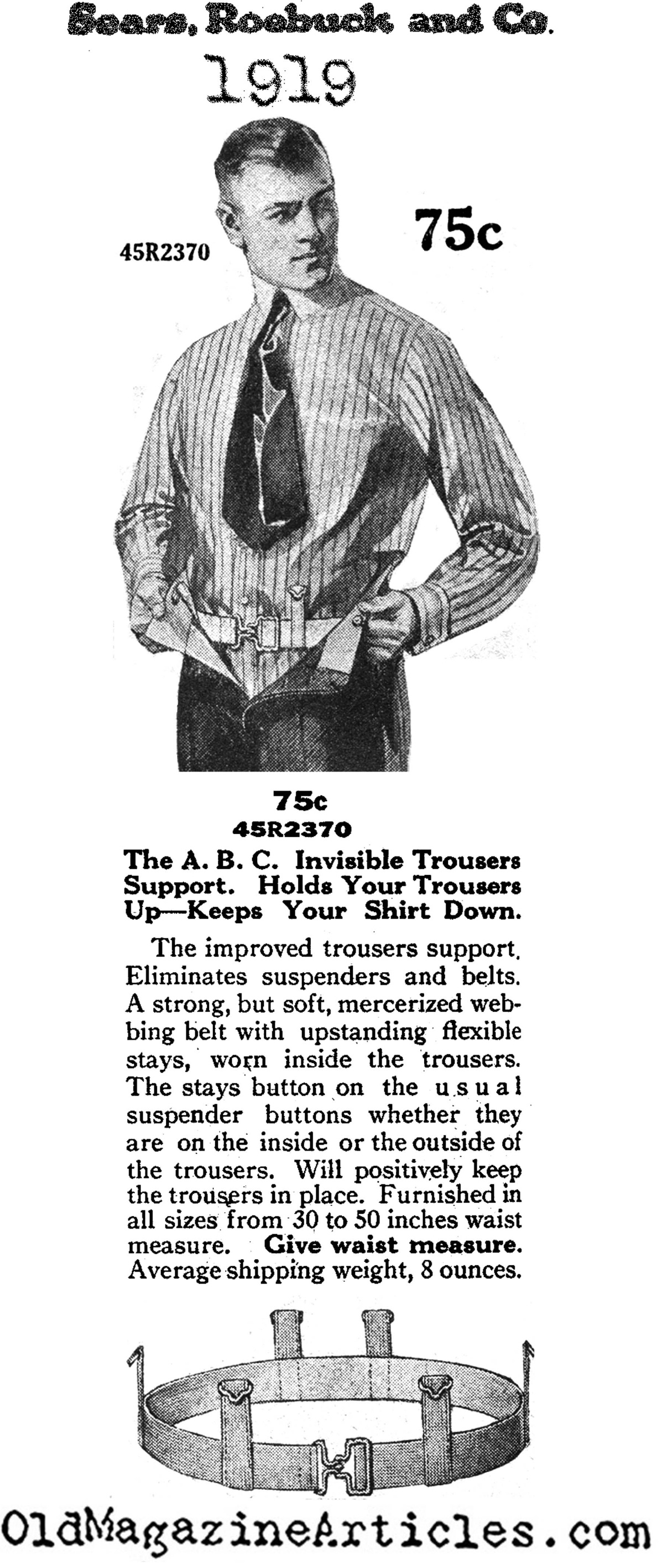 The Shirt Tuck (Magazine Advertisement, 1921)